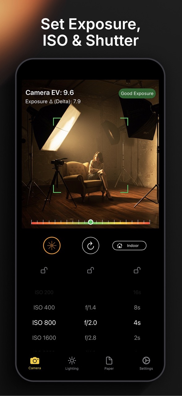 Luxmeter App Interface
